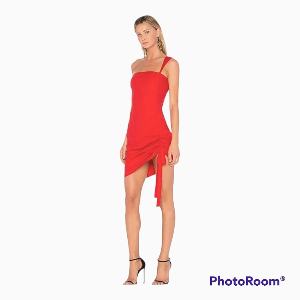 ALEXIS Staz One Shoulder Runched Crepe Dress - Picture 2 of 4